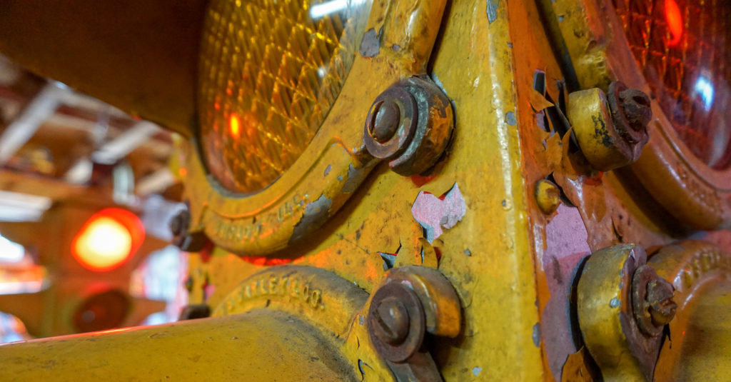 Closeup of Traffic Light in Tony Taurisano's Collection in Rome, New York