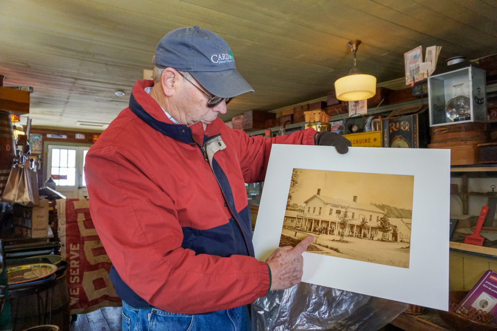 Pete Signor in Smith's General Store Museum in Genoa, New York, Cayuga County