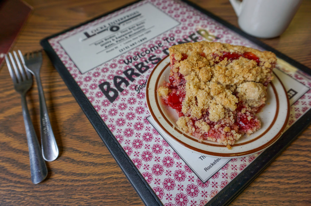 Cherry Pie at Barb's Diner in Locke, New York Cayuga County