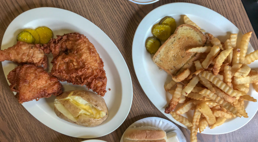 Fried Chicken and Patty Melt at Barb's Diner in Locke, New York, Cayuga County