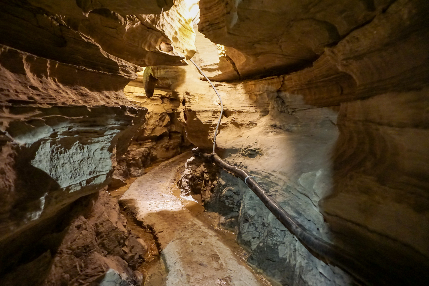 Inside Secret Caverns In Howes Cave, New York