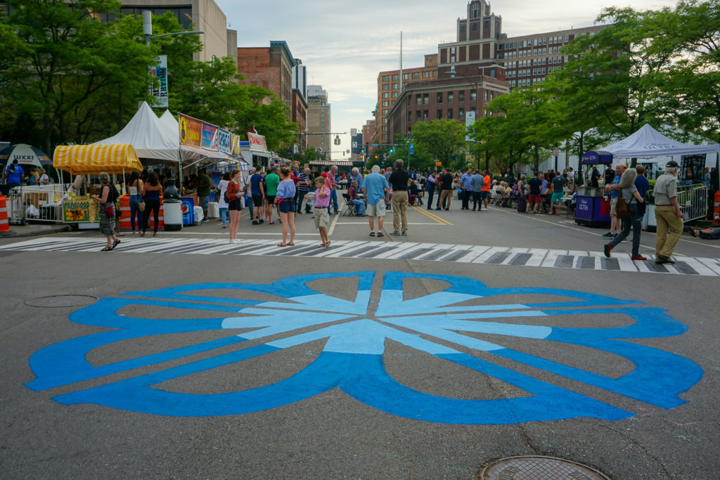 The Rochester Flower Logo by Shawn Dunwoody at the Rochester International Jazz Festival