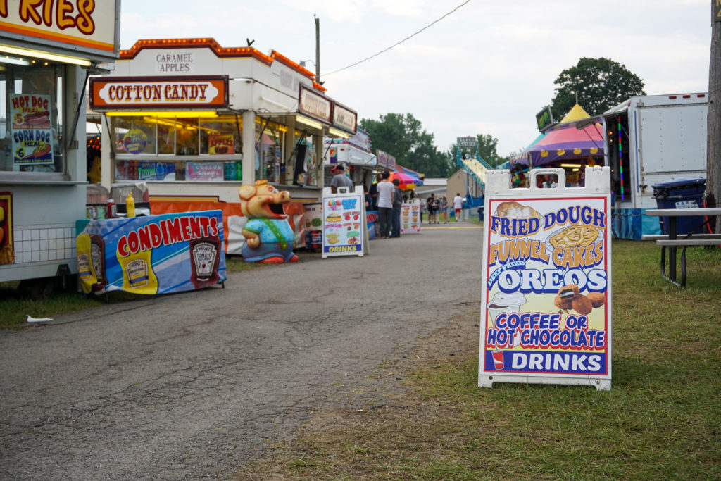 Food Stands at the Wayne County Fair in Palmyra