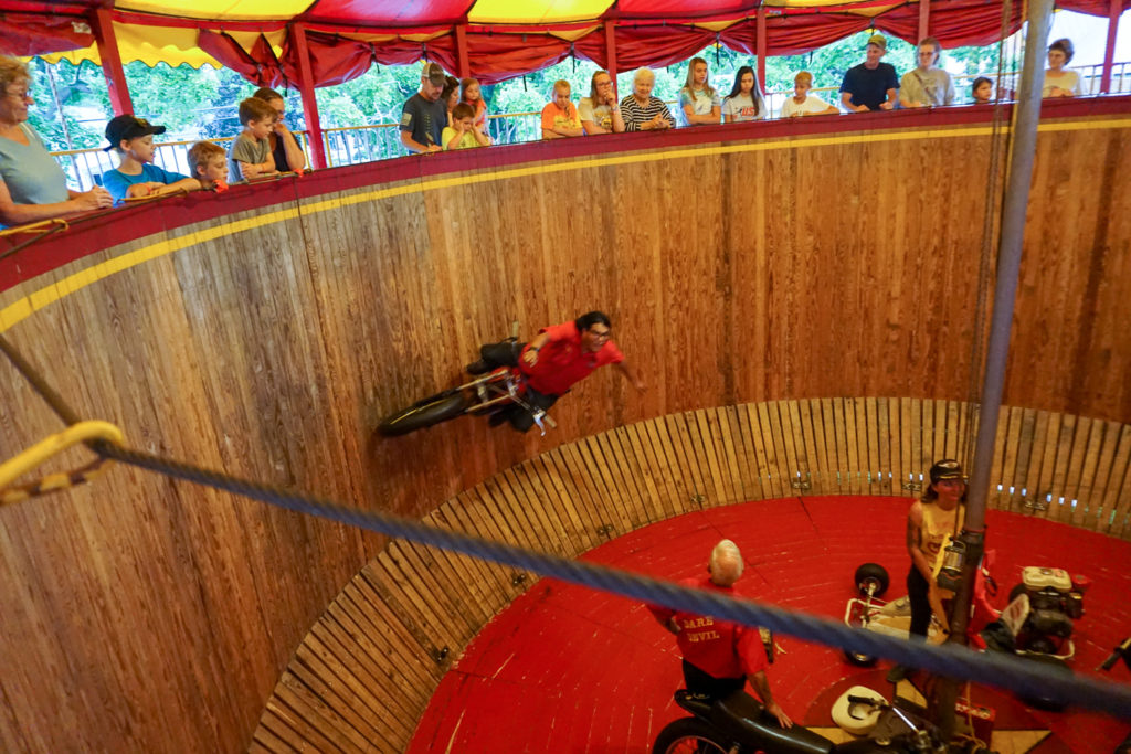 Wild Wheels Wall of Death expo at the Wayne County Fair in Palmyra