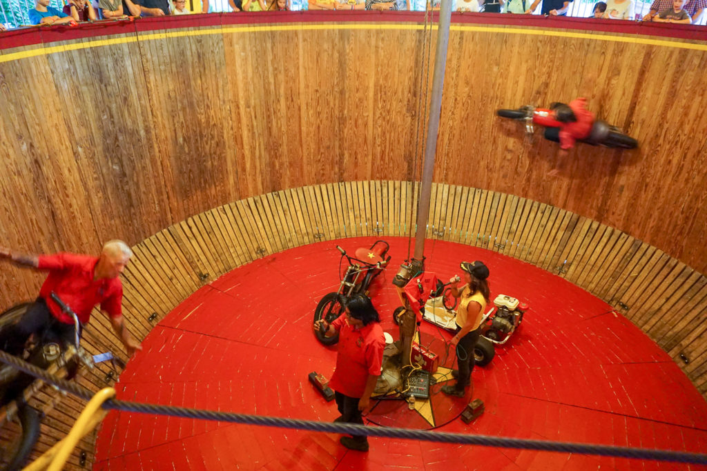 Wild Wheels Wall of Death expo at the Wayne County Fair in Palmyra