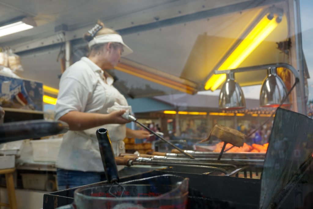 Making Waffles at the Wayne County Fair in Palmyra