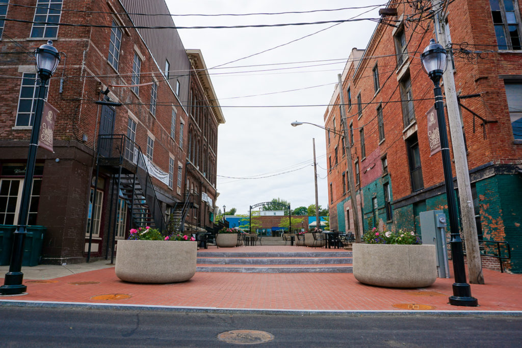 Water Street Square Pocket Park in Downtown Oswego