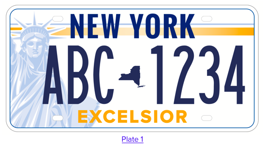 New York State License Plate Design 1