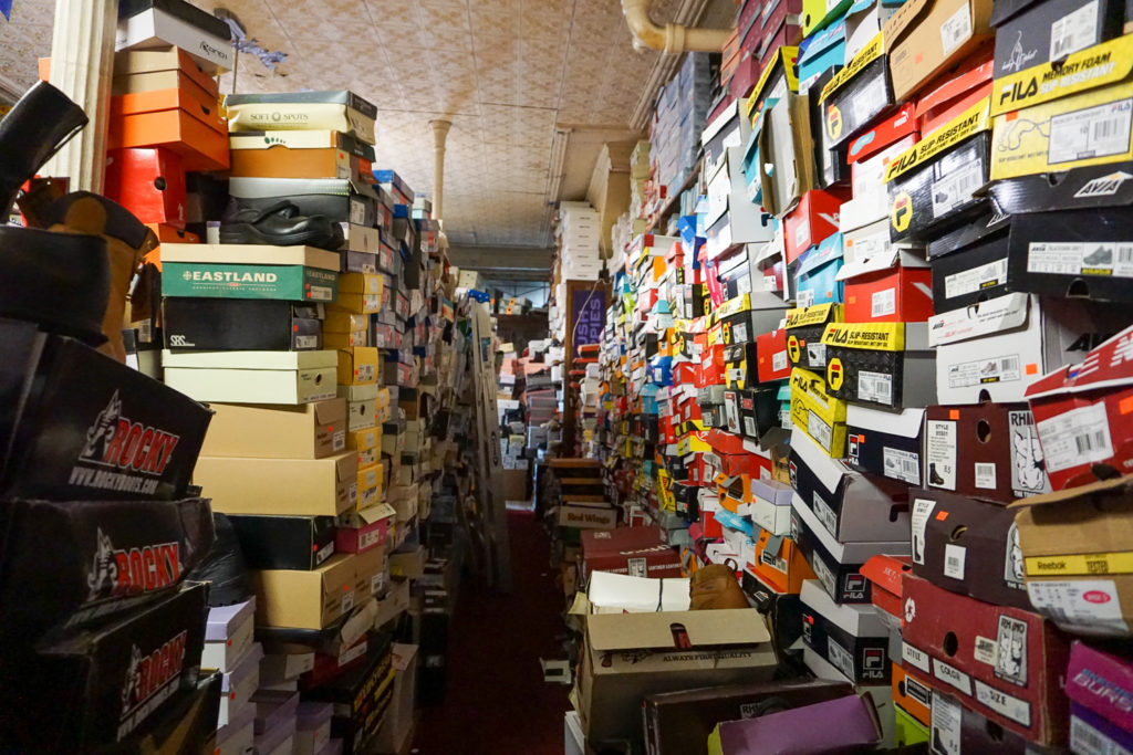 Inside Rossbach Shoes in Gloversville, New York, Fulton County