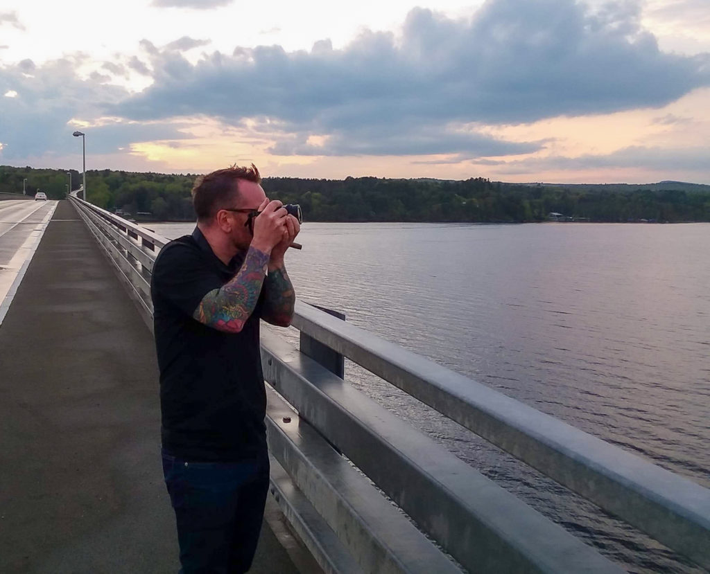 Chris Clemens at Sunset at the Great Sacandaga Lake