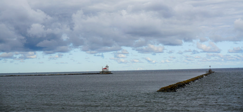 Oswego West Pierhead Lighthouse on Lake Ontario