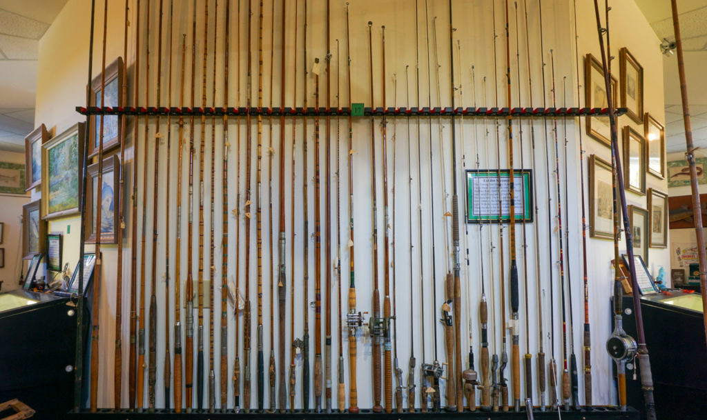 Fishing Pole Collection Inside the Salmon River International Sports Fishing Museum and Visitor Center in Altmar