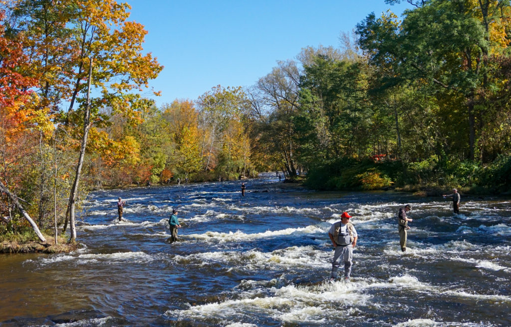 Fishing On the Salmon River in Pulaski, New York